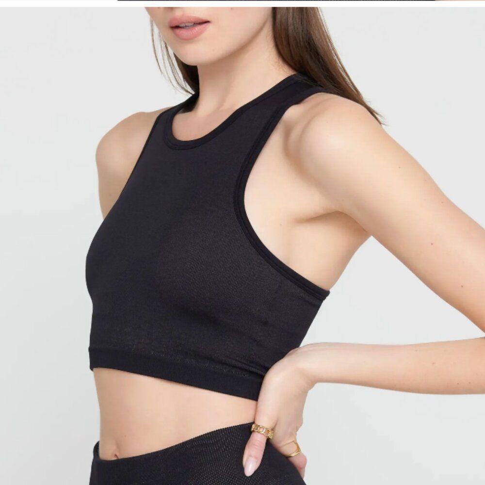 Spiritual Gangster Black icon Jacquard crop top size s/xs NWT - Picture 2 of 8